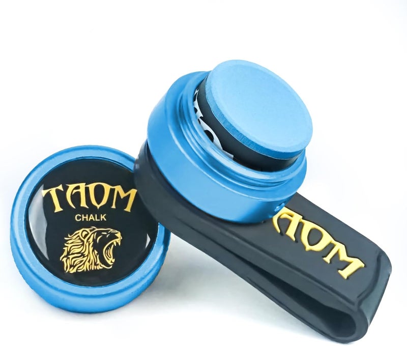 Banly TAOM Round Shaped Pool Chalk Holder, Portable Pool Chalk Cubes, Magnetic Mini Chalk Holder Pool Billiards, Pool Cue Chalk Case Container Box for Billiard Cue Tip Tool Pool Table Snooker Accessories - Image 1